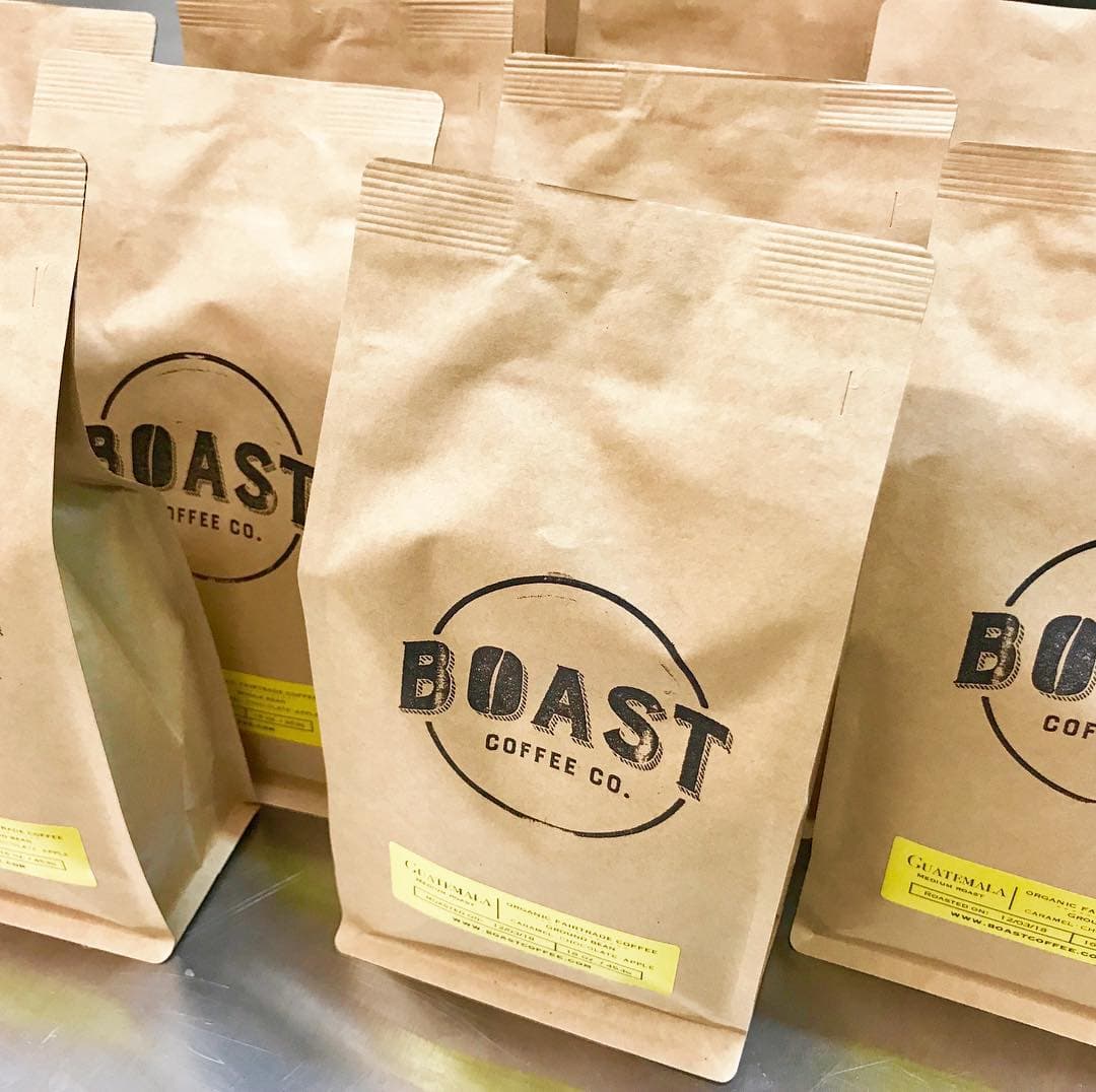 Boast Coffee bags ready to ship