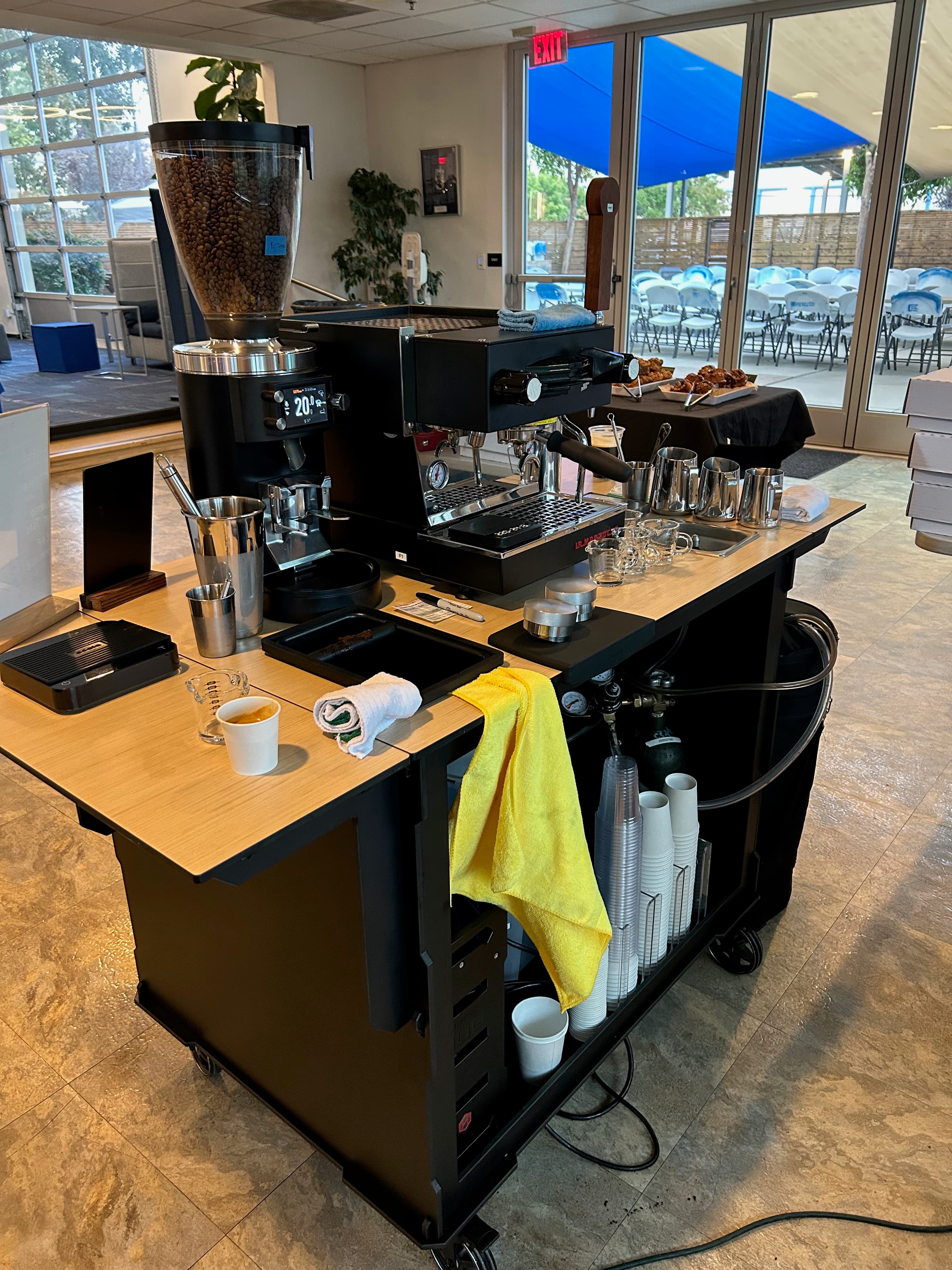 Boast Coffee espresso cart at an event